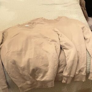 2 Old Navy Men's Khaki Colored Crewneck Sweater both sized Large Tall